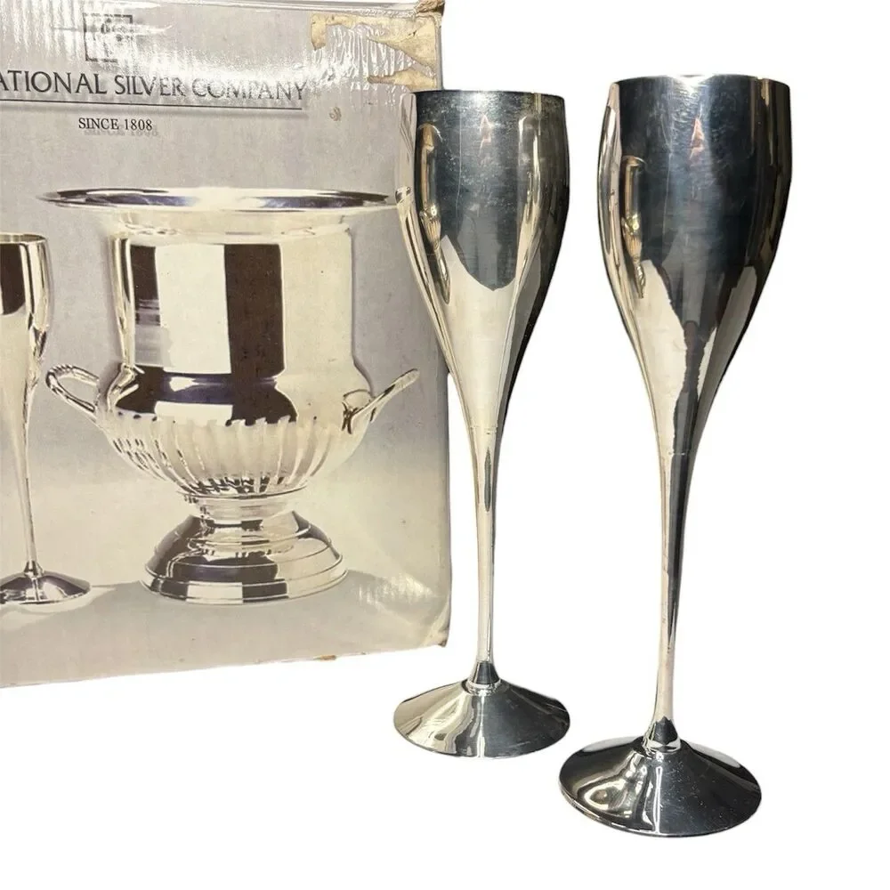 Vintage 3 PC Silver Plated Champagne Set by International Silver Company
